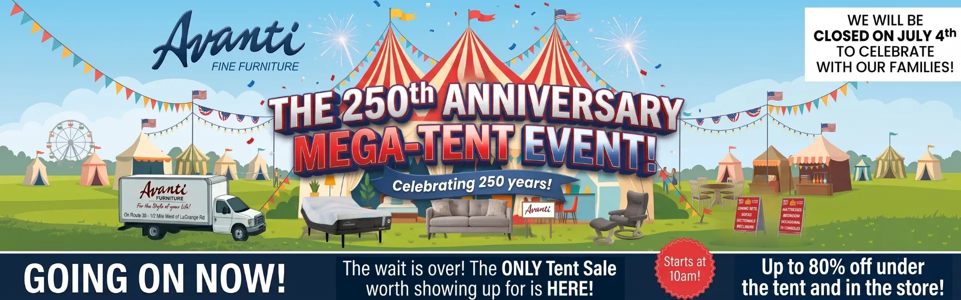 Tent Sale is going on now!
